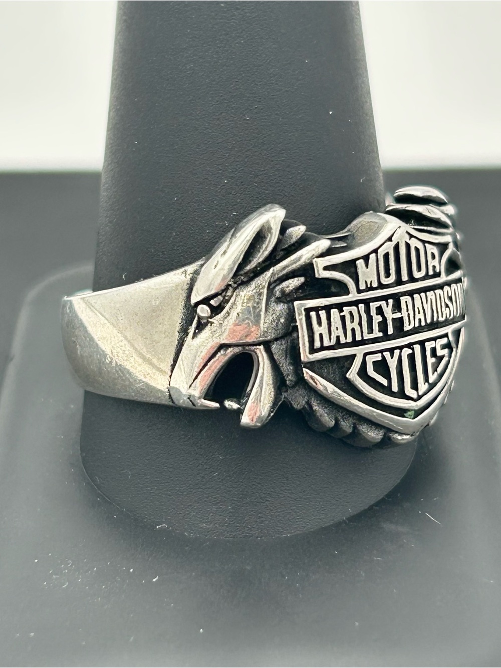 Sterling Silver Harley-Davidson Men’s Ring - Picture 6 of 13